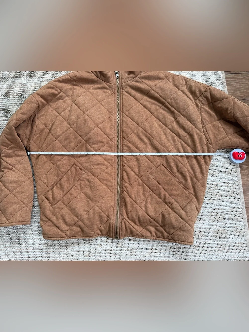 bagatelle camel brown Quilted Zip Jacket - Picture 12 of 16
